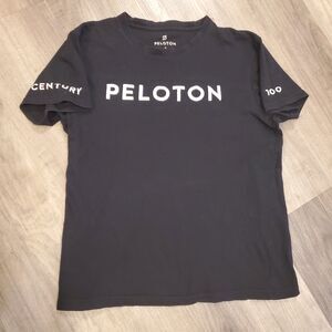 Peloton Mens Sz Sm 100 Rides Century Graphic T Shirt Black Short Sleeve Tee